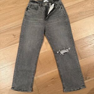 LOFT Gray Distressed Jeans